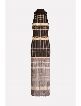 Circus Hotel Abito Halter Con Frange Riga - H5SF25INS04 - Semenzato Abbigliamento