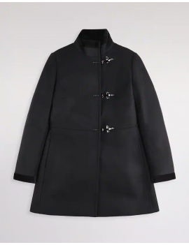 Fay Virginia Coat In Panno Di Lana Nero - NAW50514000SGLB999 - Semenzato Abbigliamento