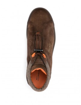 Santoni Stivaletto In Suede Marrone - MGSM18972OCNBG - Semenzato Abbigliamento