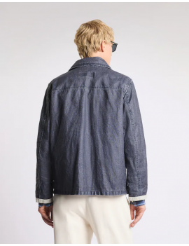 Fay 4 Ganci In Tela Di Lino Délavé Blu - MAM1352101TZD2U807 - Semenzato Abbigliamento