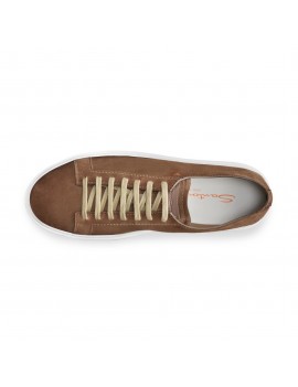 Santoni Sneaker In Suede Marrone - MBCD21571BARTAOLM21 - Semenzato Abbigliamento