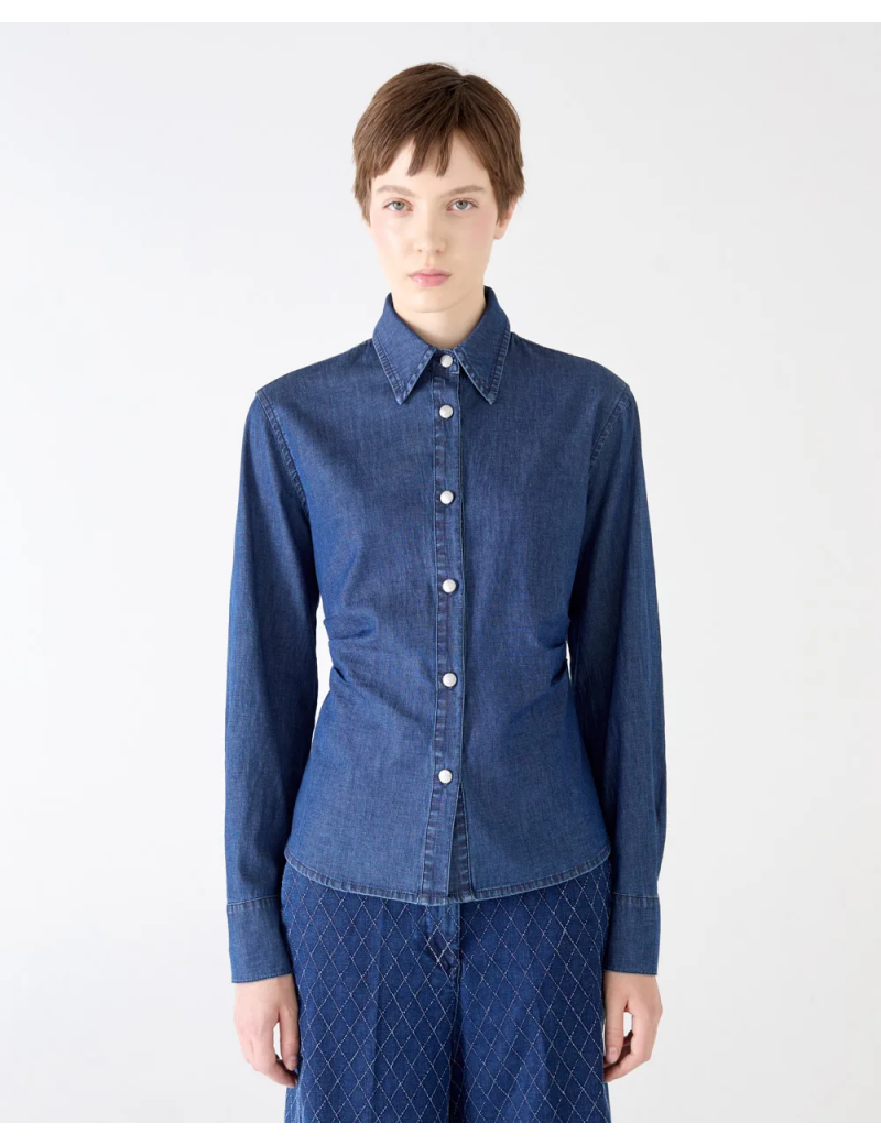Shaft Camicia Graff Slim Chambray Stretch - graff slim - Semenzato Abbigliamento