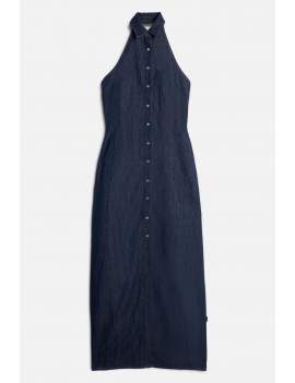 7 For All Mankind Maxi Dress Denim Scuro - 7U7T0U03-BUM - Semenzato Abbigliamento